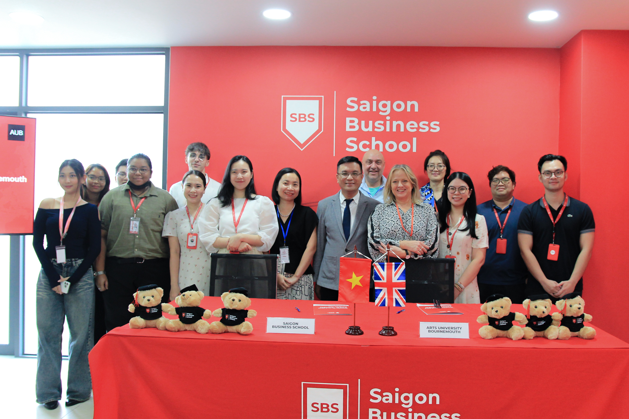 Memorandum Of Understanding Signing Ceremony Between Saigon Business School (SBS) And Arts University Bournemouth (AUB), UK